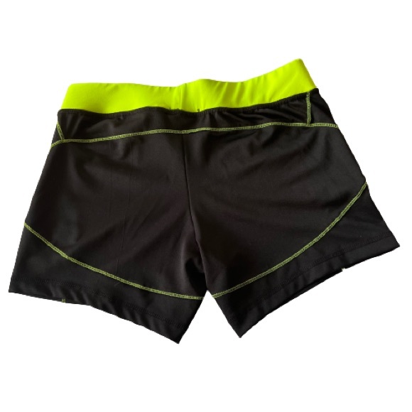 Love Nation Women’s Black and Green Running Shorts Medium - Picture 2 of 3